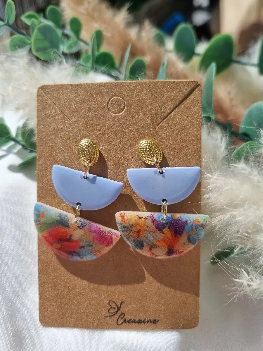 boucle d'oreille en pate polymere