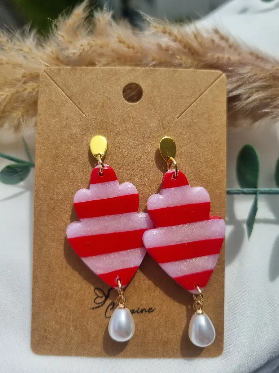 Boucle d'oreille en pâte polymére