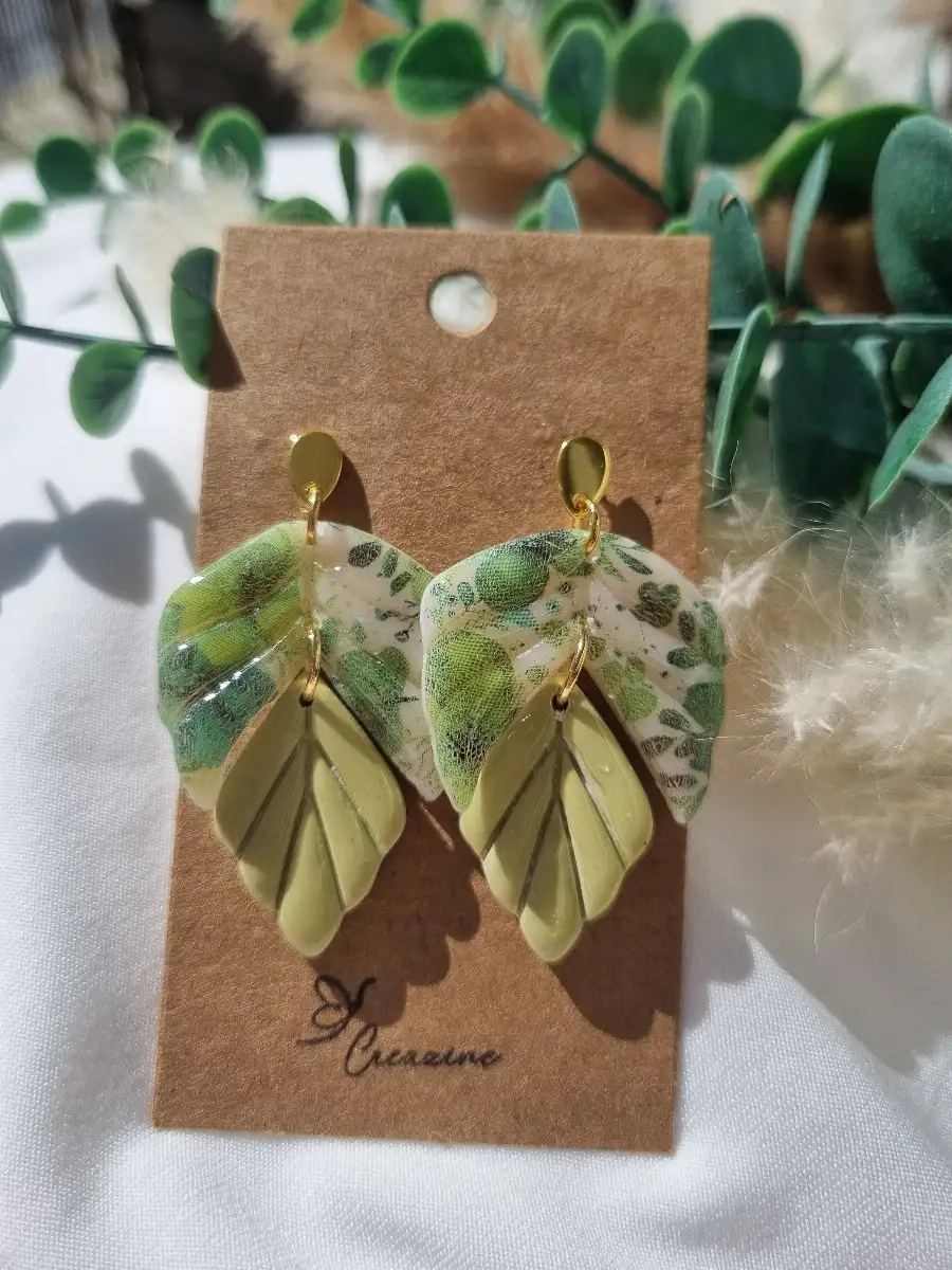 Boucle d'oreille en pâte polymére