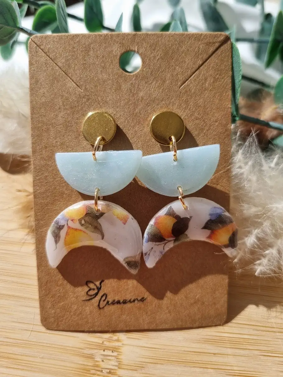 Boucle d'oreille en pâte polymére