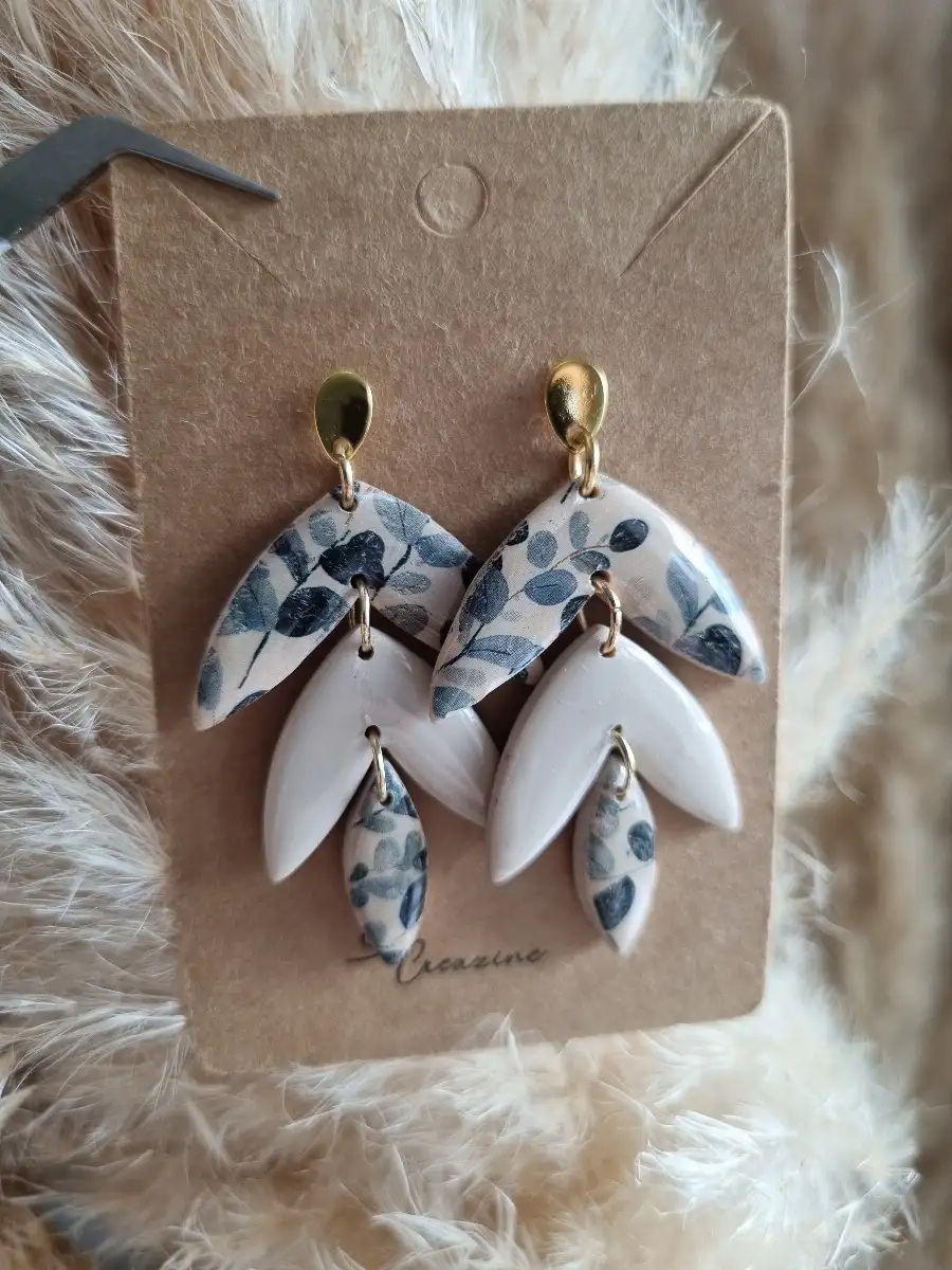 Boucle d'oreille en pâte polymére