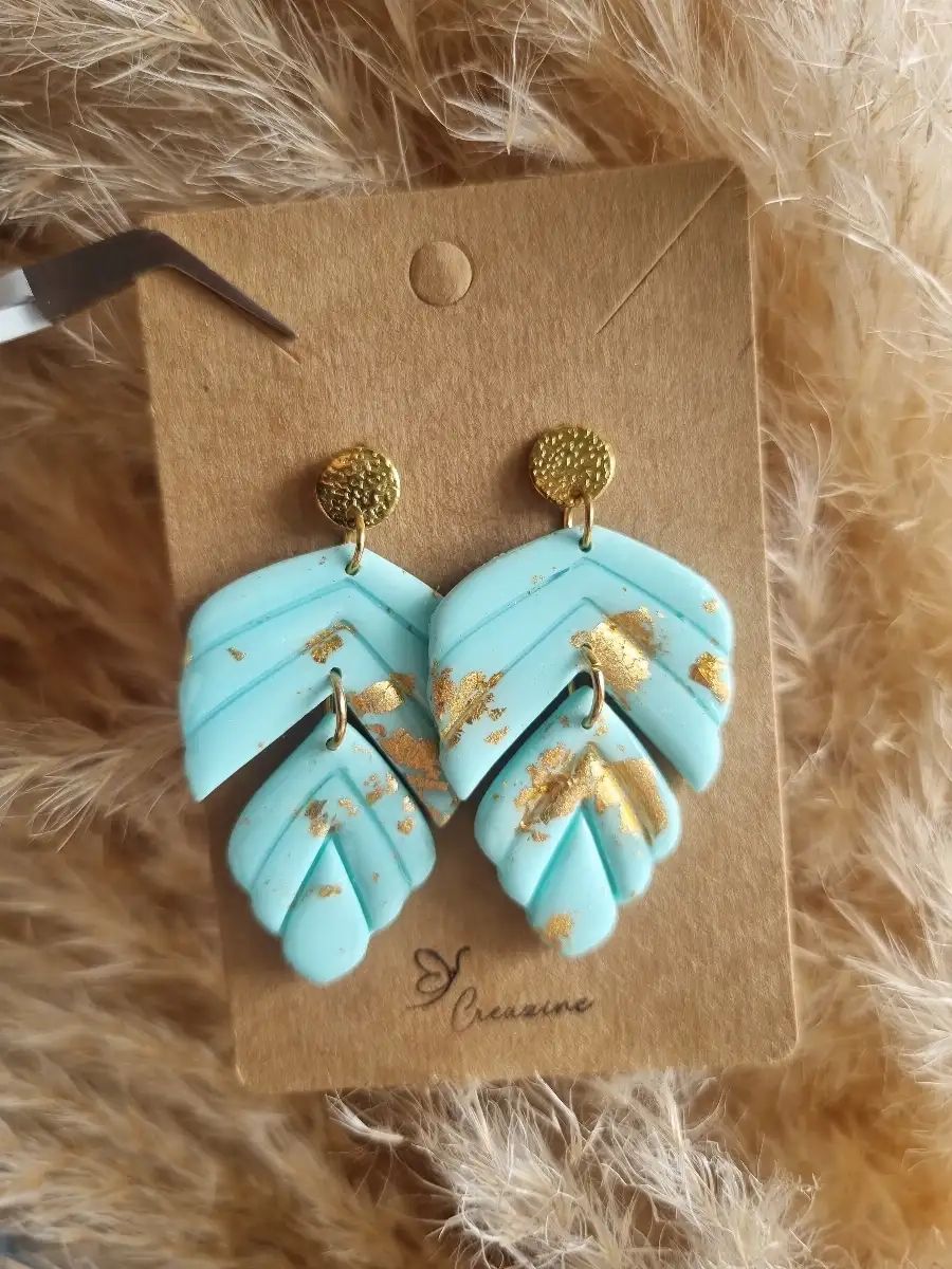 Boucle d'oreille en pâte polymére