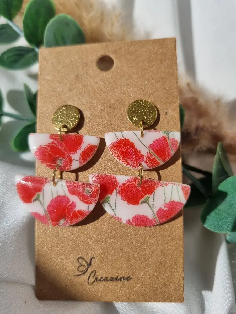 Boucle d'oreille en pâte polymére