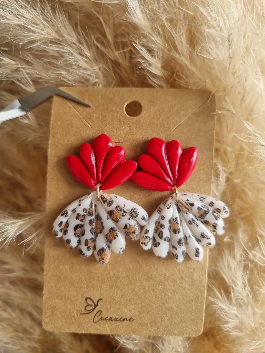 Boucle d'oreille en pâte polymére